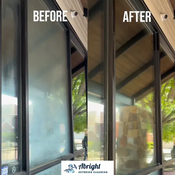 Before and After for Commercial Window Washing