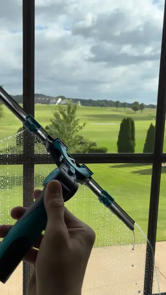 Interior glass cleaning at a home in the Big Creek Country Club area of Mountain Home Arkansas