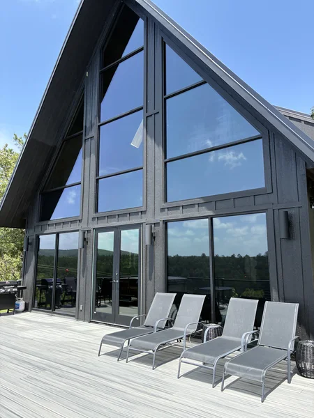 Clean lakeside glass after window cleaning
